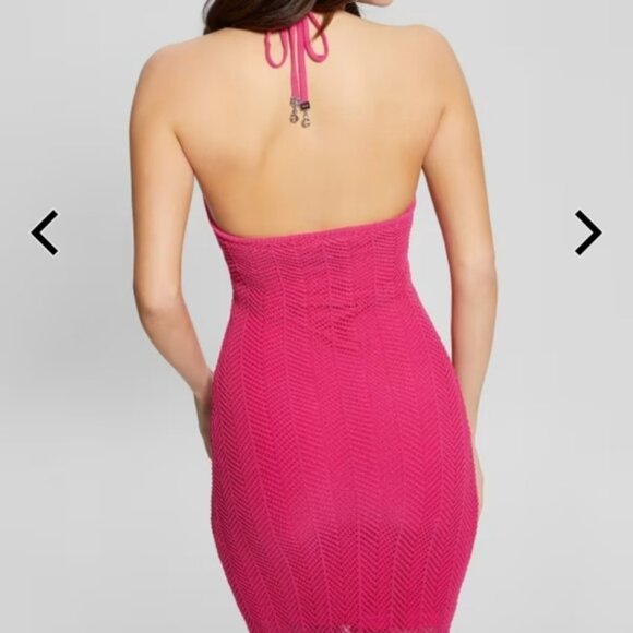 Guess Sophie Sweater Maxi Dress - Chandail Robe- Size XS- Pink - Picture 2 of 7